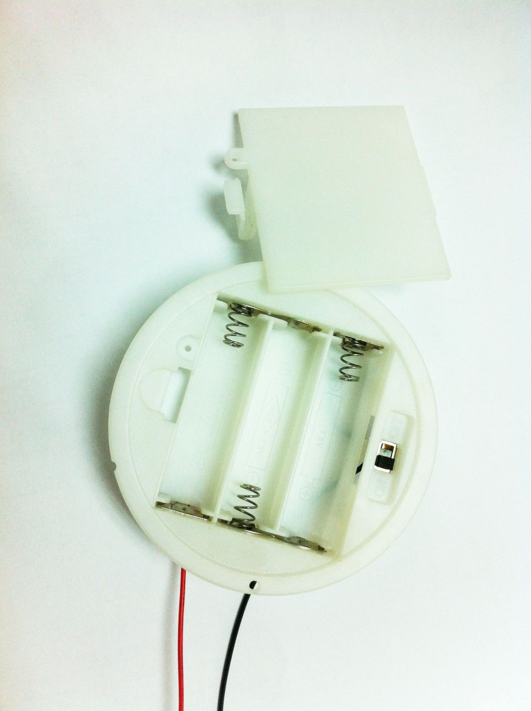 ABS Round 3*AA White Battery Holder with Lead Wire