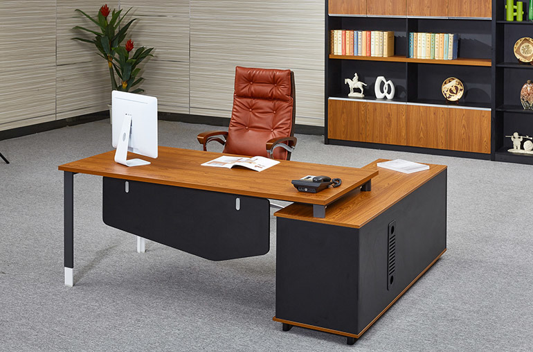 Black Computer Desk Modern Stylish Home Office Study Table Writing Desk with 3 Drawers