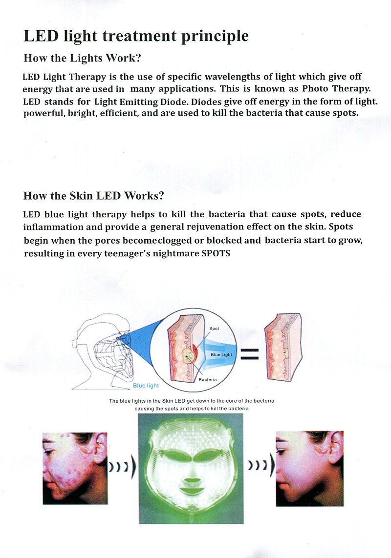 Light Therapy Beauty Face Mask Skin Rejuvenation LED Facial Mask