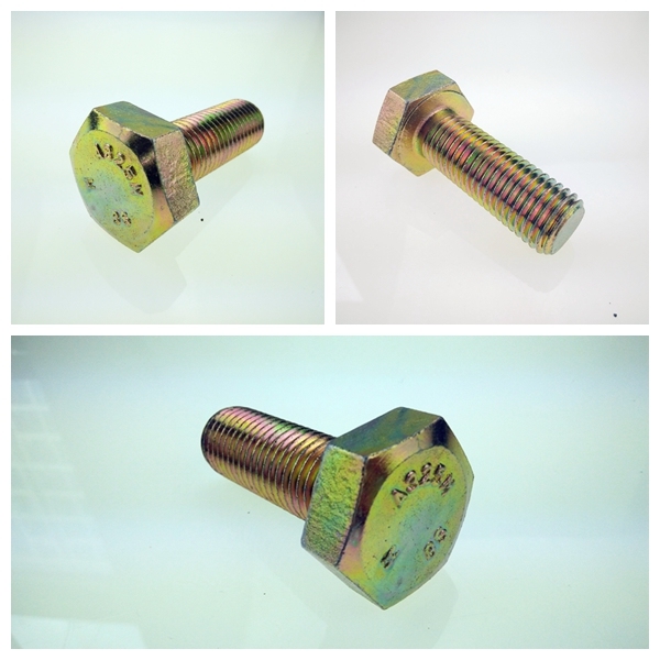 Structural Heavy Hexagonal Head Steel Bolts ASTM A325m 8s Zinc Plated (Yellow)