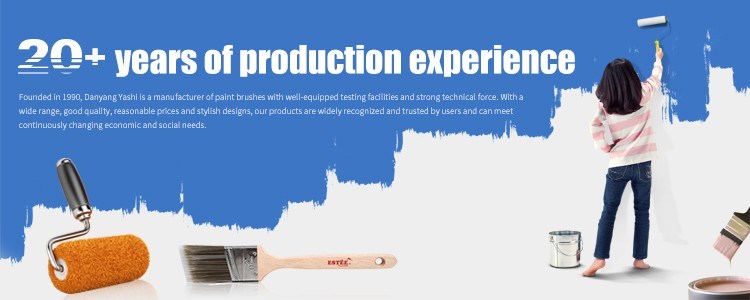 Synthetic Paintbrush Premium Market Short Wooden Handle Paint Brush