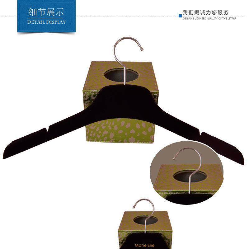 Velvet Men's Hangers with Anti-Slip Black Flocked High Quality Hanger