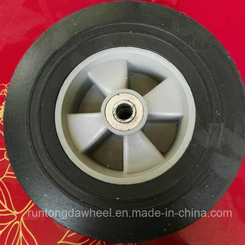 8X2.5 Rubber Solid Wheel with Plastic Hub