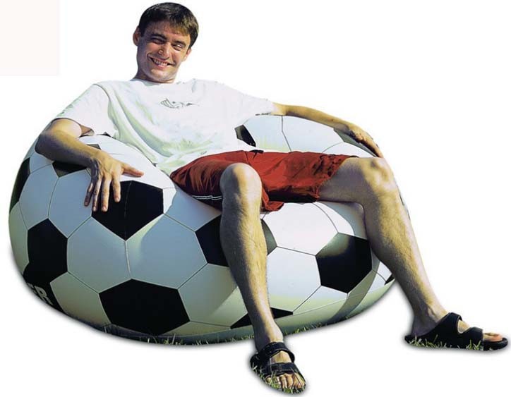 Soccer Ball Design Inflatable PVC Lazy Recliner Sofa