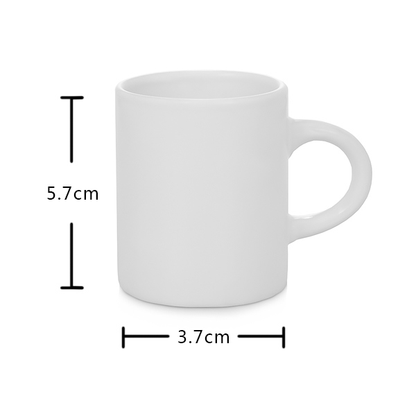 3oz Promotional Short Ceramic Mug for Sublimation Printing