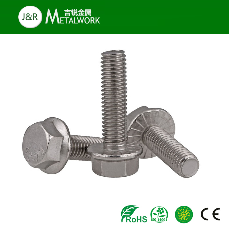 Hot Sale DIN6921 A2 A4 Hexagonal Flange Bolts with Stainless Steel