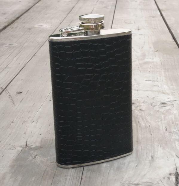 5oz Stainless Steel Georgian Wine Hip Flask with PU Cover