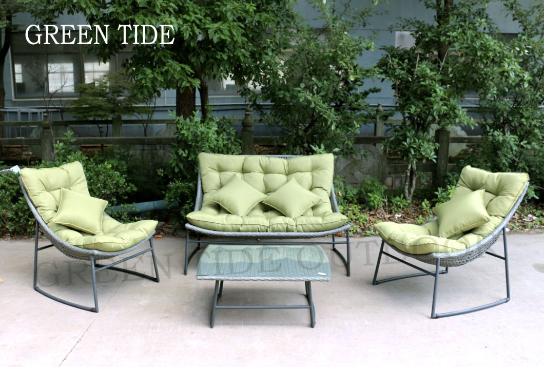 Outdoor Garden Rattan Wicker Furniture Leisure Lounge Sofa Set 4PCS