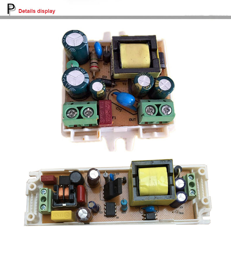 Ce Plastic Shell LED Driver 12 24V 6W 12W 18W 30W 40W 60W High PF LED Driver LED Power Supply