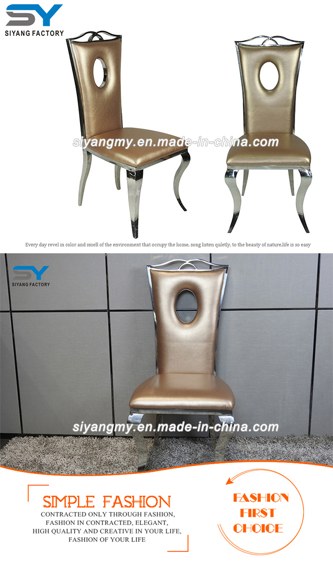 Restaurant Furniture Dining Chair Stainless Steel Wedding Chair