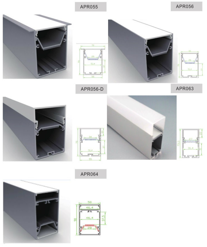 High Quality Ce&RoHS Driver-in Aluminum Profile Semi-Frosted Diffuser LED Strip Profile /Aluminium Extrusion Profile for Floor Furniture Indoor Lighting