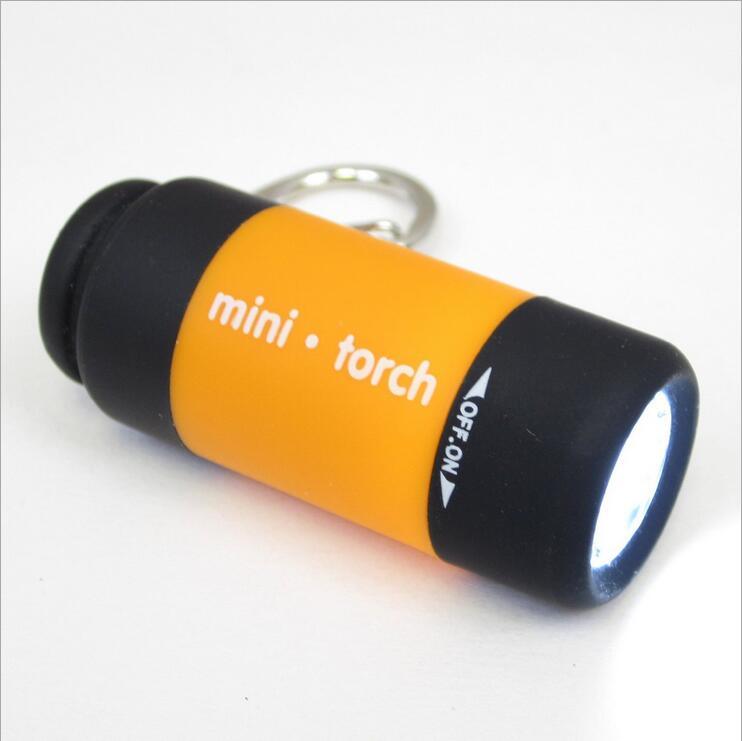 USB Rechargeable Flashlight with Keychain Mini LED Micro LED Torch Light