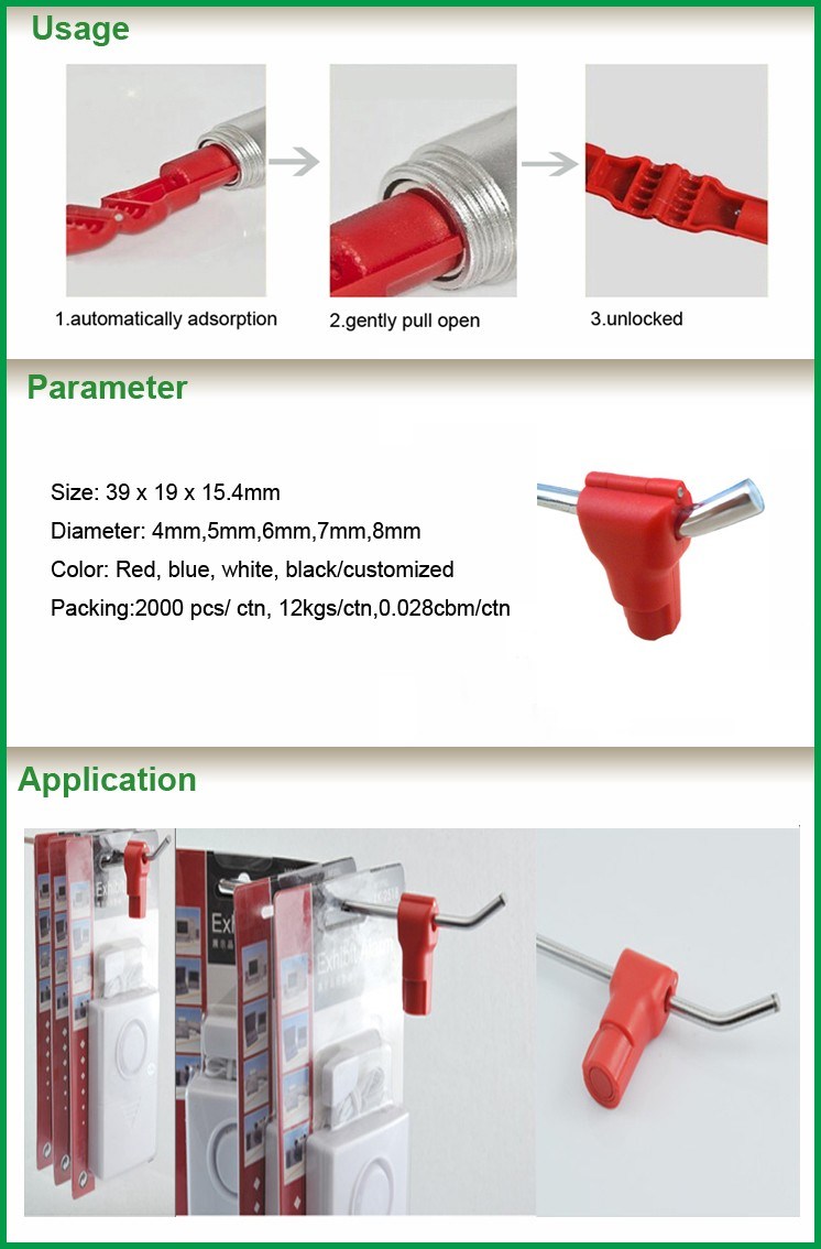 Stop Lock Display Hook in Supermarket