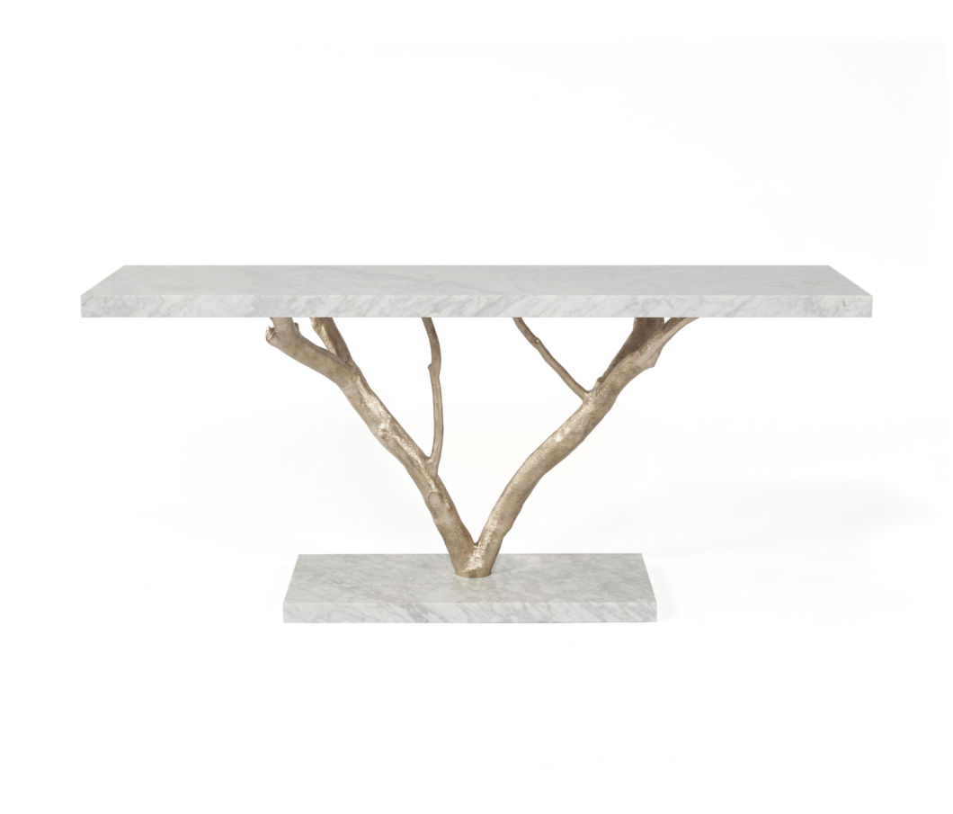 Rectangular Dining Room Table with Top Marble Stainless Steel Frame