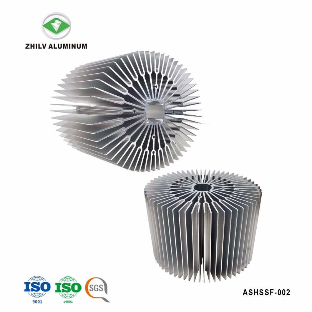 1000 Series T3-T5 Aluminum Tube Aluminum Pin Fin Heatsinks for Building Material