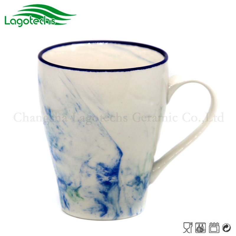 Hight Quality Travel Coffee Mug with Marble Stripe