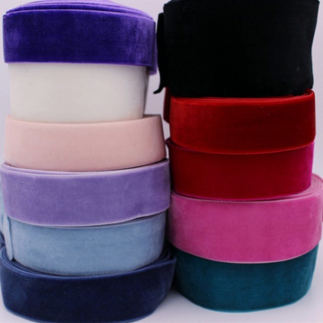 More Color Choice Velvet Ribbon for DIY and Garment Decoration