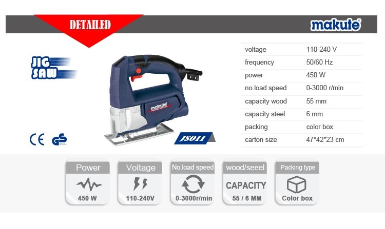 Power Tools 450W Jig Saw with Laser of Cutting Saw (JS011)