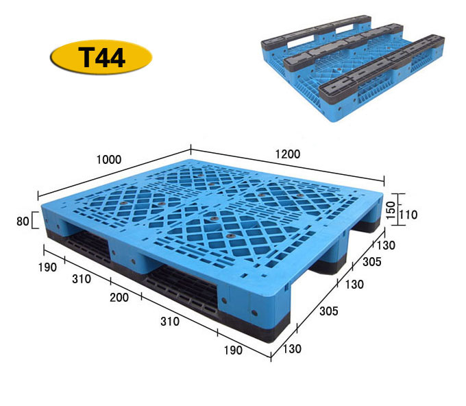 T44 Large Reinforced Heavy Duty Plastic Pallet with Steel Pipe