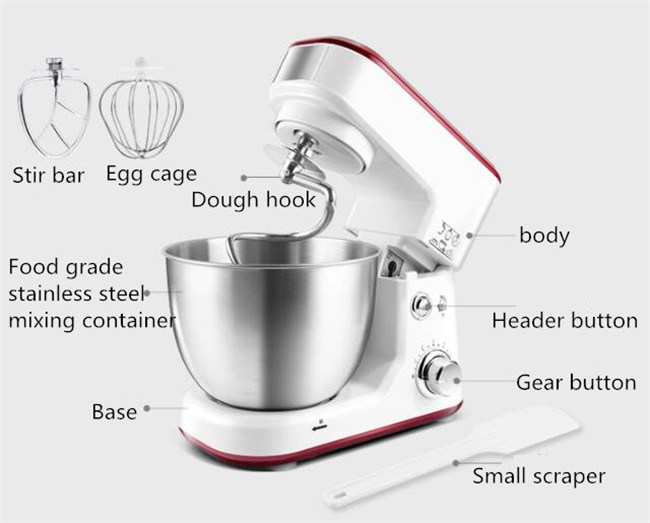 Food Stand Mixer Multifunctional Dough Kneader Egg Mixing Mini Stand Mixer