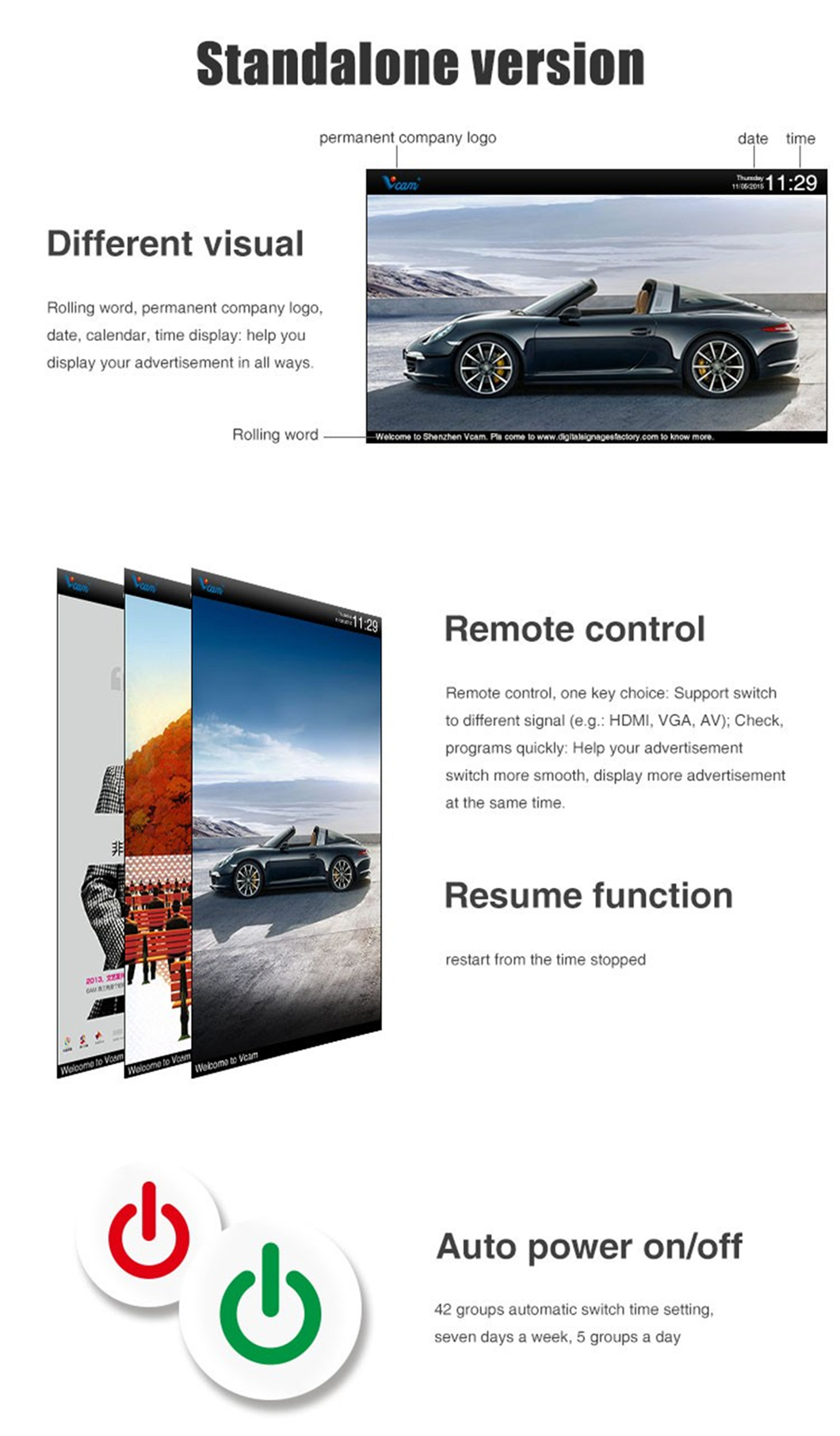 Commercial Kiosk HD LCD Ad Player 32 Inch Advertising Video Player LCD Digital Signage Optical Seamless Splicing LCD Video Wall Mounted Advertising Display