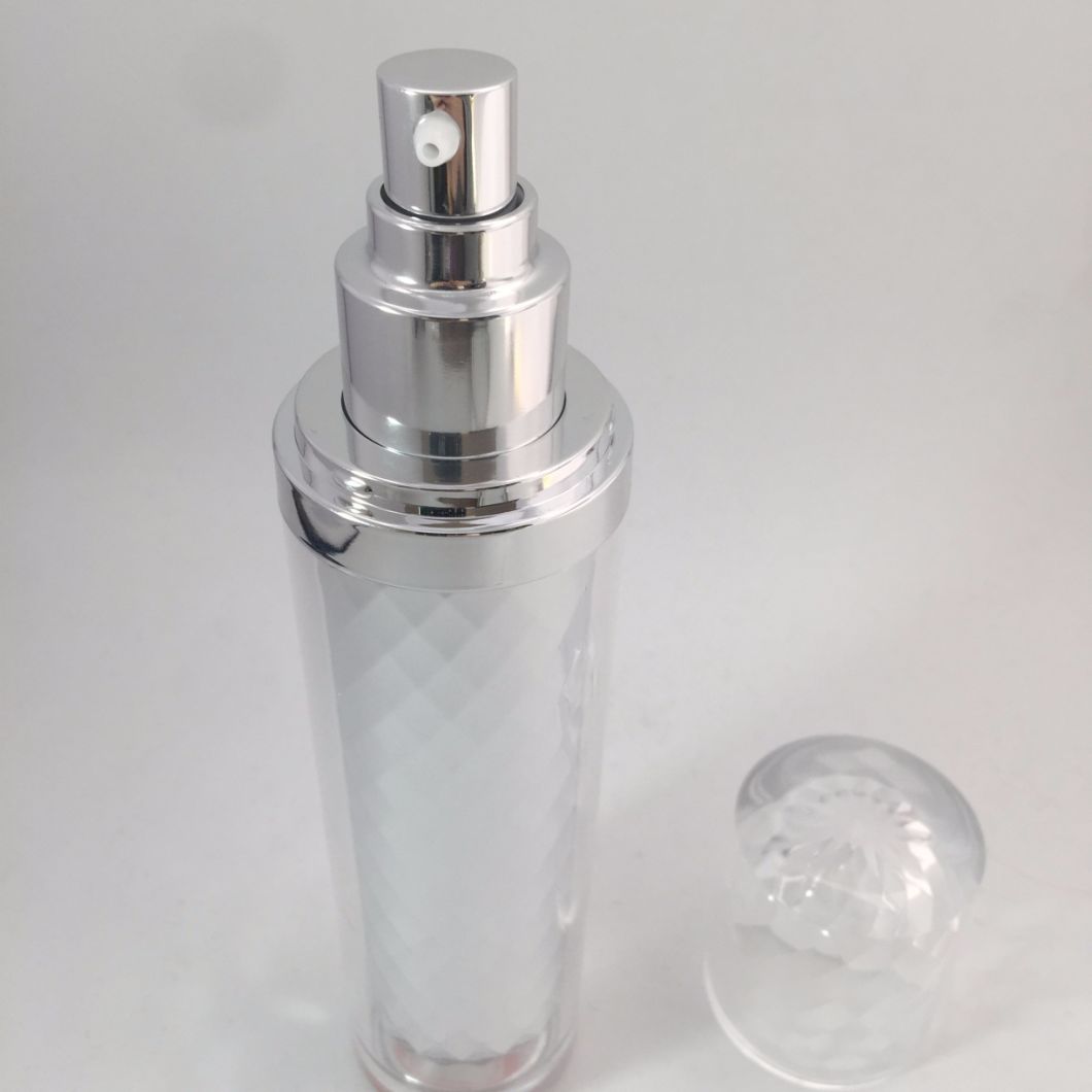 Luxury Acrylic Round Diamond Shape Lotion Bottles for Cosmetic Packaging