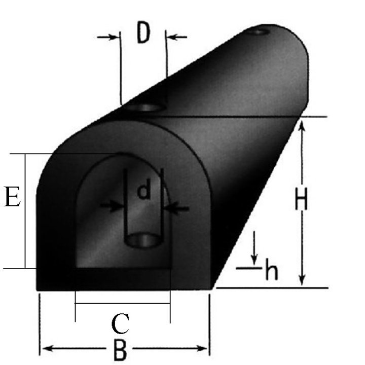 D Shape EPDM Rubber Fender for Marine