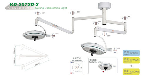 Surgical LED Operating Lamp Light Wt-2072D
