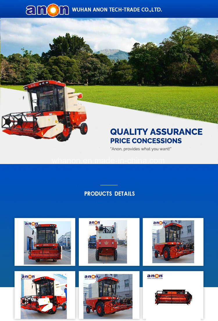 ANON New Model 4lz-8.0 Agricultural Machine Soybean Bean Combine Harvester