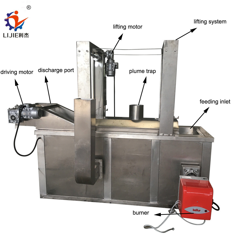 Industry Automatic Garri Frying Machine Crisp Beans Frying Machine