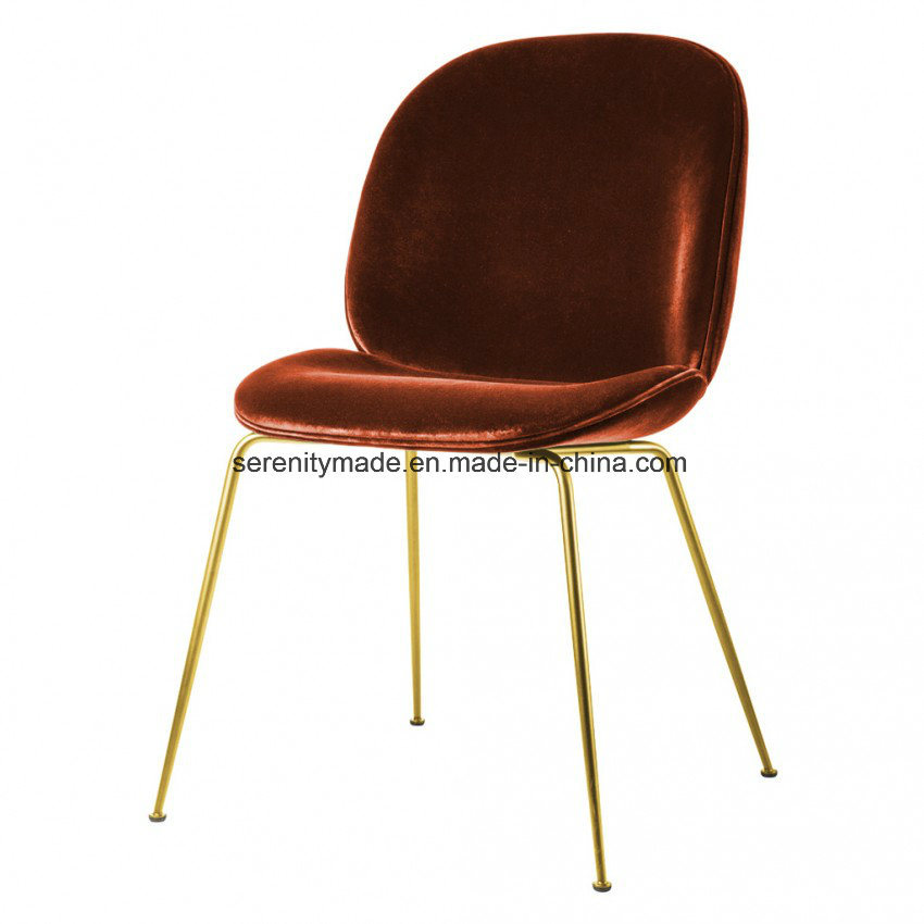 Replica Beetle Stackable Fabric Chair for Restaurant or Bar with Stainless Steel Legs