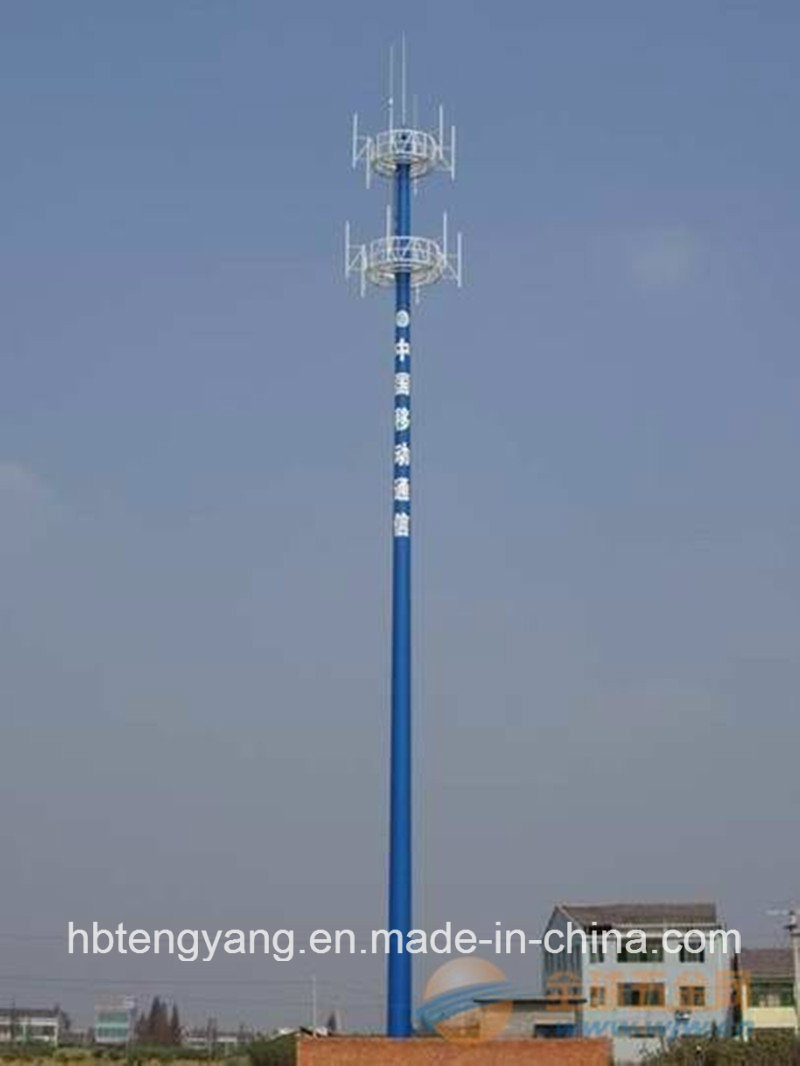 Galvanized Steel Monopole GSM Antenna Communication Tower