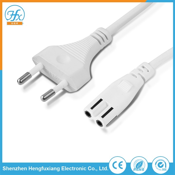 Customized White Copper PVC Power Cable Plug Extension Cord