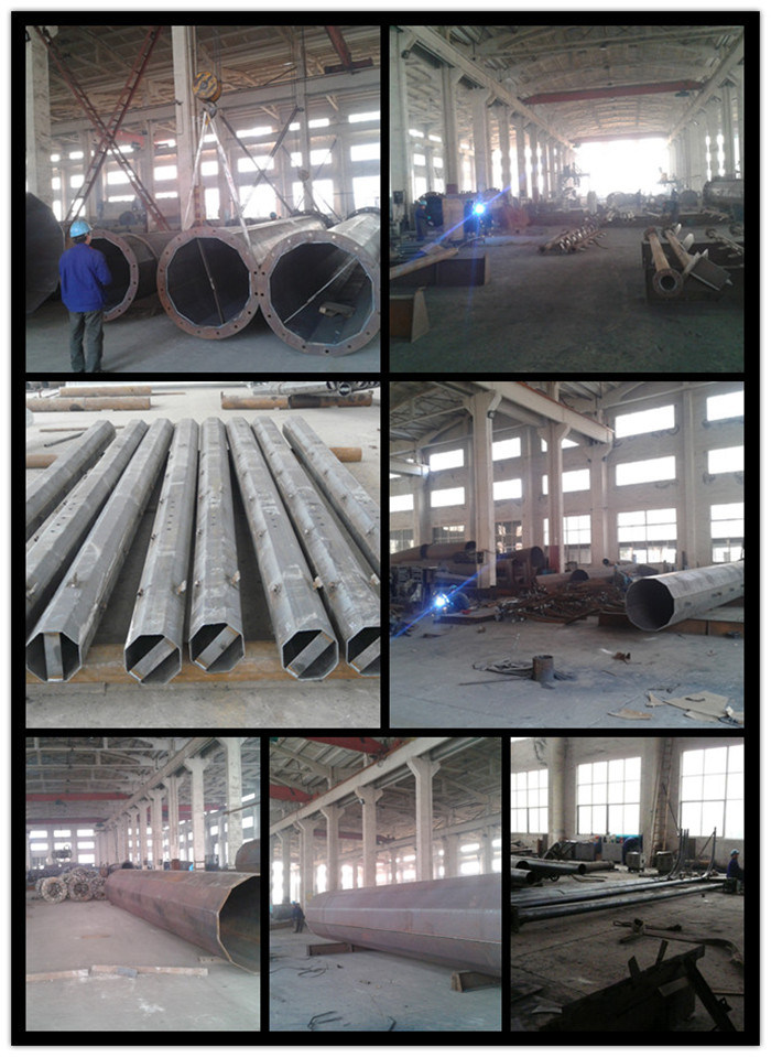 10kv Galvanized Electric Steel Power Pole