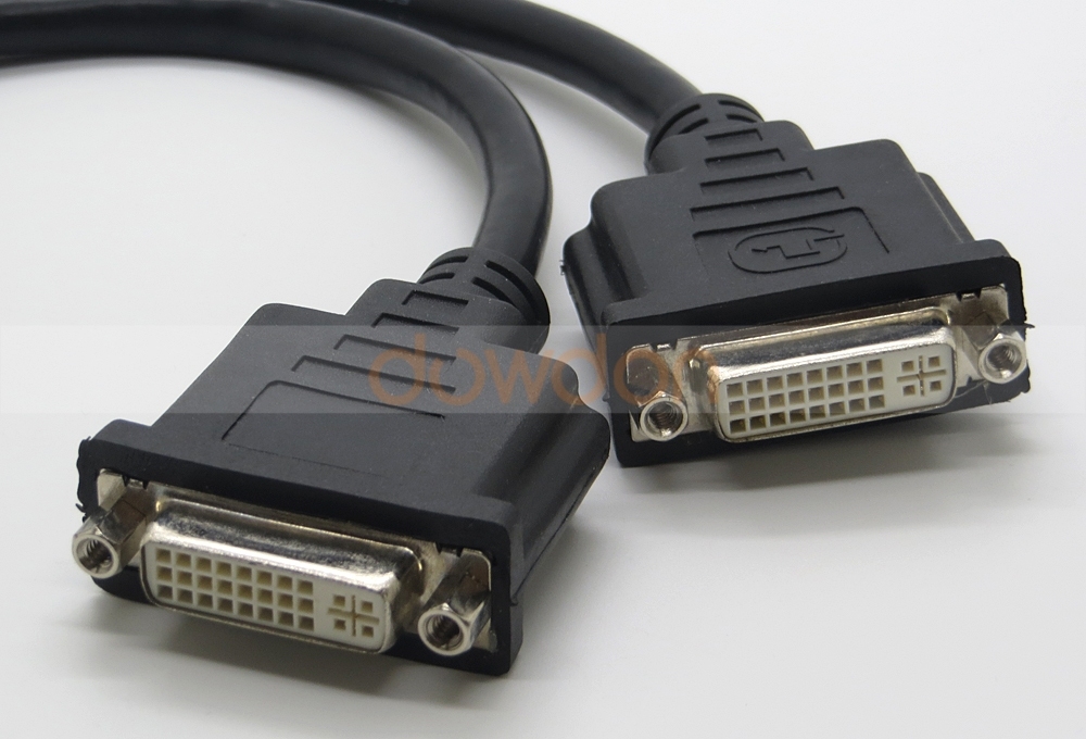 DMS-59 Male to Dual 2 DVI 24+5 Female Splitter Extension Cable for Graphics Cards & Monitor
