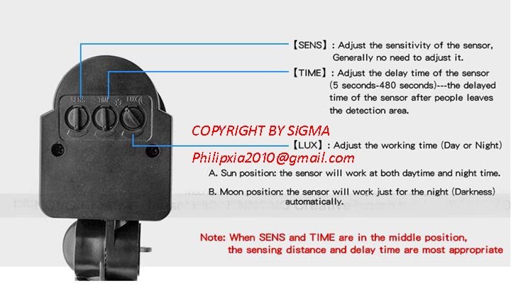 Sigma IP65 20W 30W 50W 100W PIR Motion Sensor Induction Bulbs Lamps Flood Light LED Floodlight