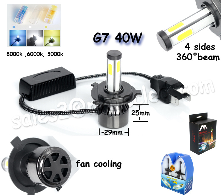 Auto LED Car Headlight H1 H3 H7 H11 H4 880 881 9006 9005 COB LED Headlight G20 G5 G7 LED Car Headlight