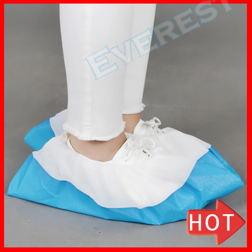 Disposable Nonskid Non Woven PP+PE/Spunpond/Plastic/Cheap/Machinemade Shoe Cover PE Shoe Cover Overshoes CPE Shoe Cover