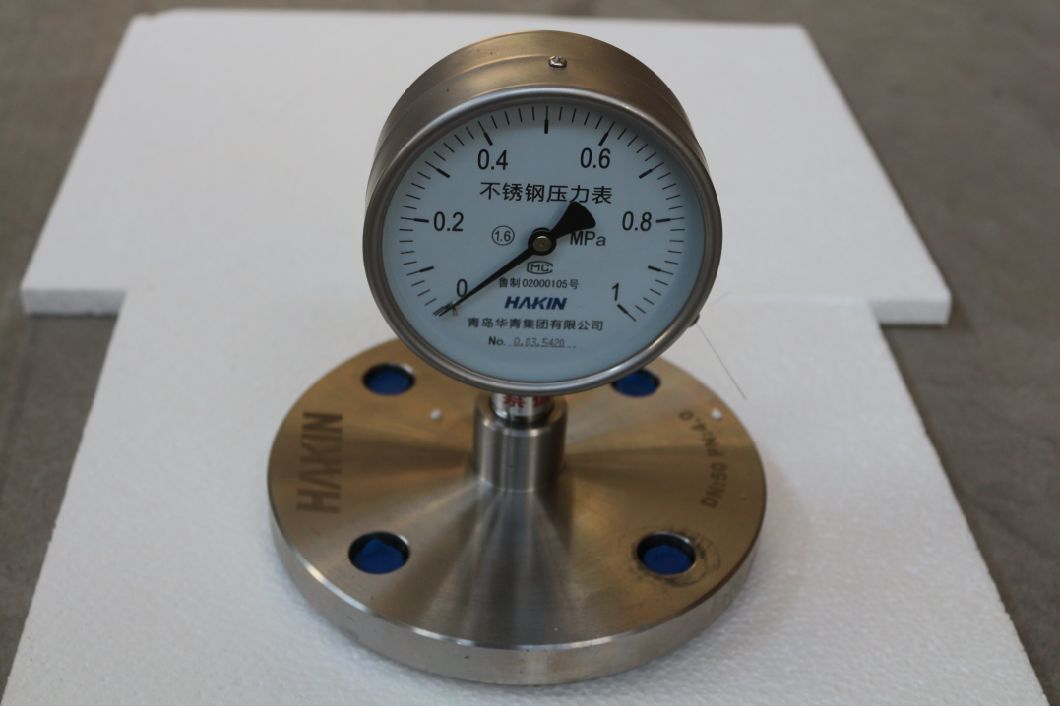 Latest Stlye Stainless Steel Pressure Gauge Manometer with Flange Connection
