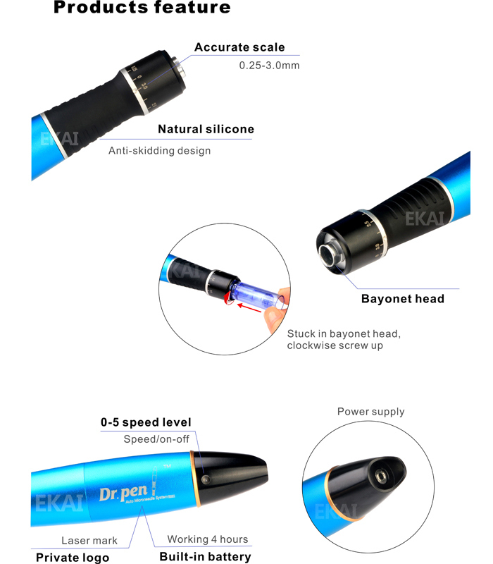 Rechargeable Skin Care Derma Roller Pen Meso Pen Dermapen
