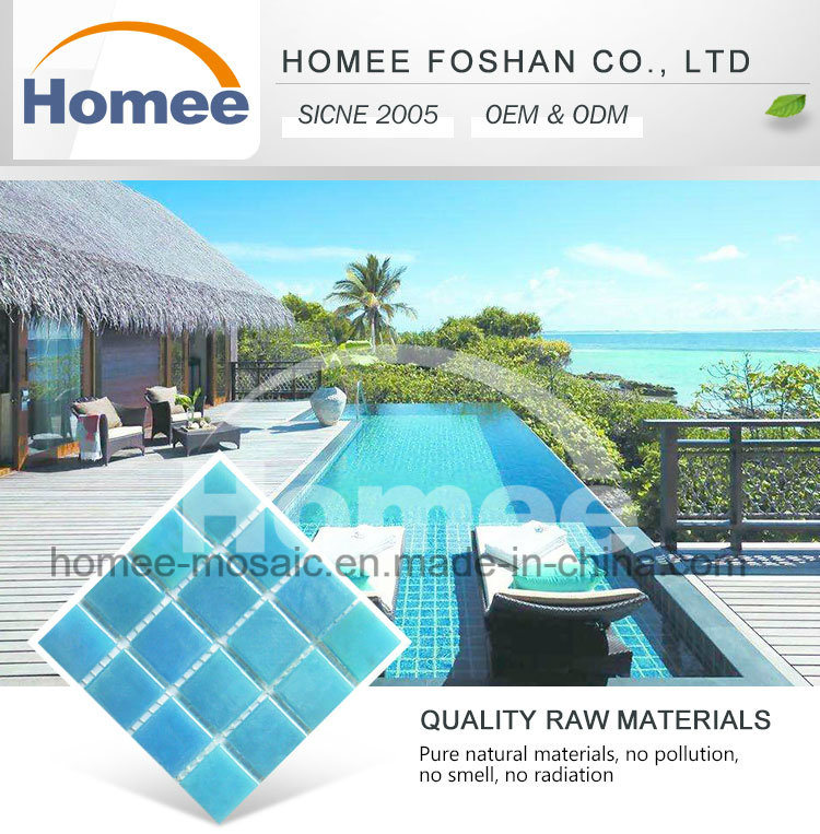 Square Shape 20X20 Glass Mosaic Outdoor Swimming Pool Tiles