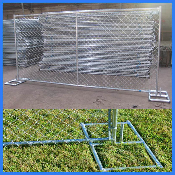 6FT Height Galvanized Chain Link Wire Mesh Temporary Fencing
