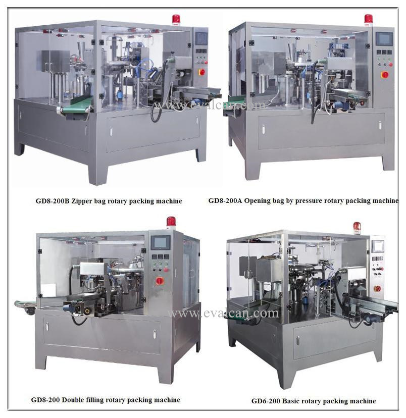 Automatic Cashew Nut, Walnut Rotary Packing Machine with Check Weigher