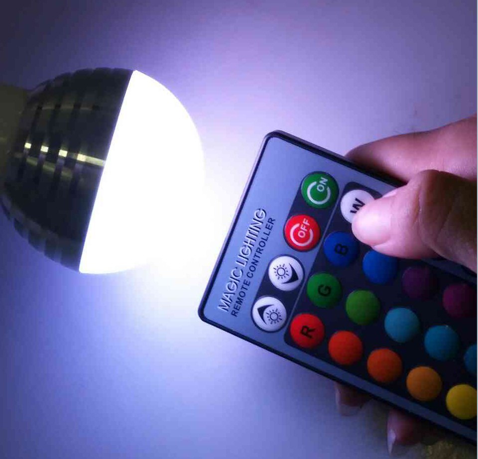 E27 E14 LED 16 Color Changing RGB Magic Light Bulb Lamp 85-265V 110V 120V 220V RGB LED Light Spotlight + IR Remote Control