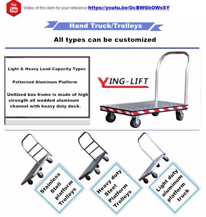 Aluminum Hand Trolley with Folding Handle Platform Hand Truck