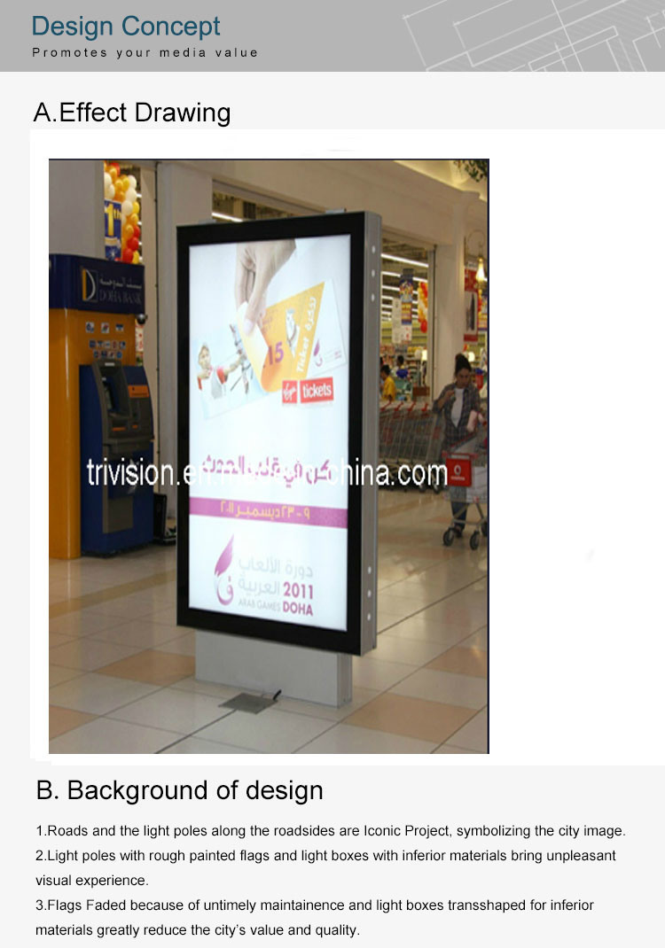 Stand Outdoor Scroller LED Advertising Light Box