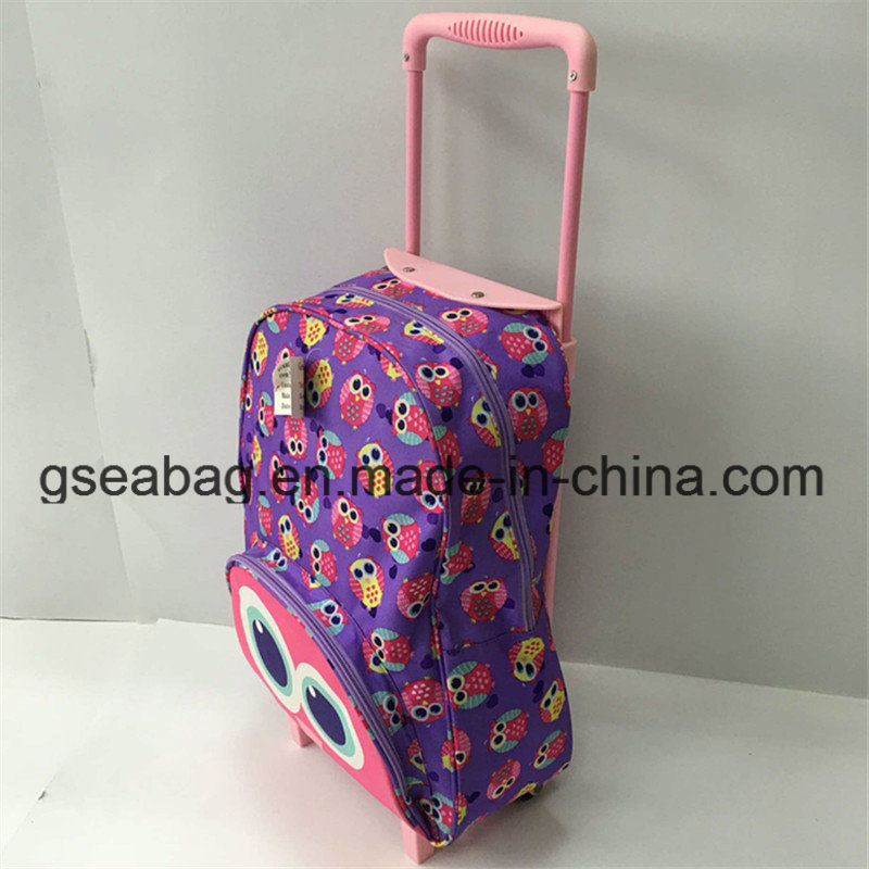 High Quality Drawbar Trolley and Backpack Multi Function Duffel Travel School Kid Bag (GB#10008-2)