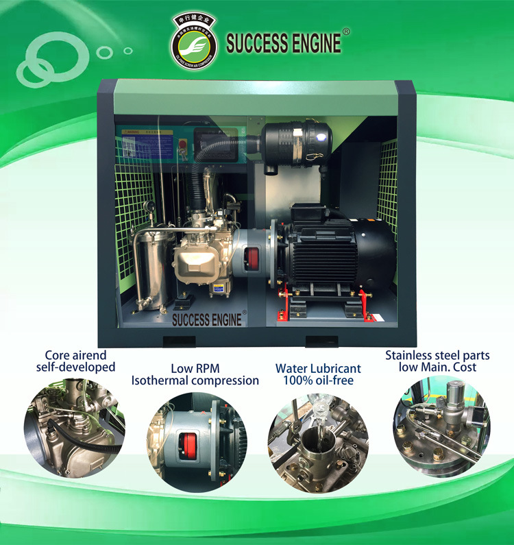 Ce Certificated Oil-Free Water Lubricated Air Compressor