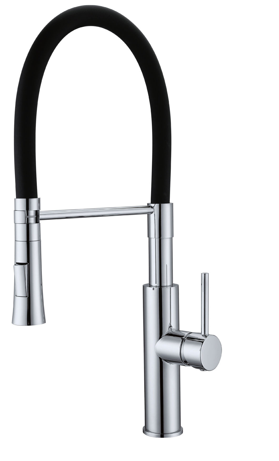 Black Color Pipe Chrome Motion Sense One Handle High Quality Pull Down Kitchen Faucet (821021C)