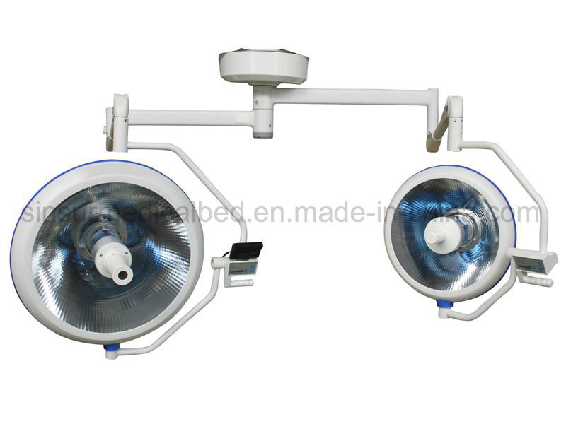 Hospital Surgical Equipment Shadowless Cold Halogen Double-Head Ceiling Operating Lamps